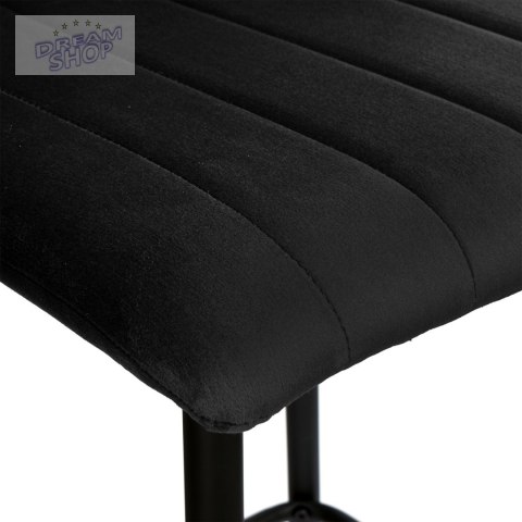 Hoker krzesło barowe TORONTO VELVET czarne Hoker krzesło barowe TORONTO VELVET czarne