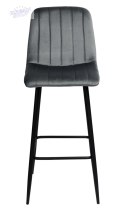 Hoker krzesło barowe TORONTO VELVET grafitowe