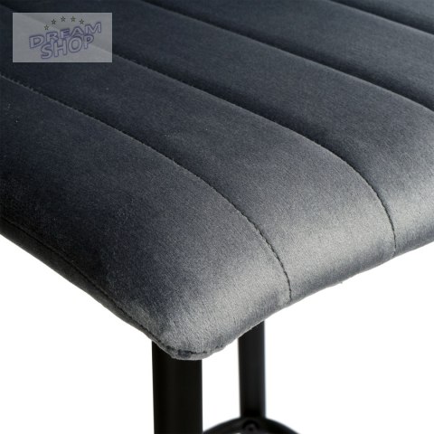 Hoker krzesło barowe TORONTO VELVET grafitowe Hoker krzesło barowe TORONTO VELVET grafitowe