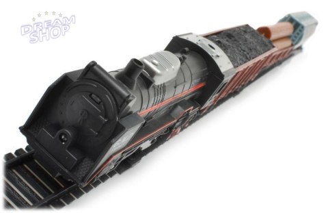 Kolejka rail king Parowóz + 3 Wagony