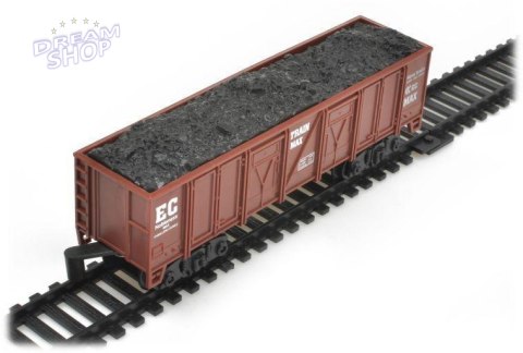 Kolejka rail king Parowóz + 3 Wagony