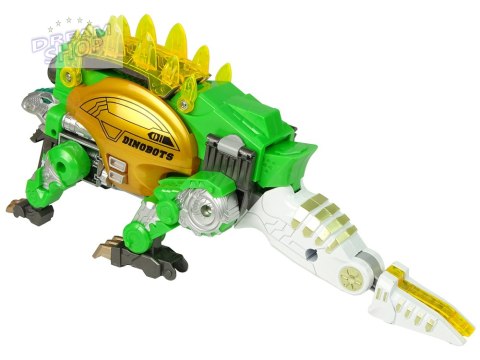 Dinobots 2w1 Dinozaur Pistolet na Strzałki Zielony Stegosaurus Tarcza Dinobots 2w1 Dinozaur Pistolet na Strzałki Zielony Stegosaurus Tarcza