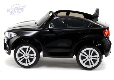 Auto na Akumulator BMW X6 Czarne Skóra, EVA Auto na Akumulator BMW X6 Czarne Skóra, EVA