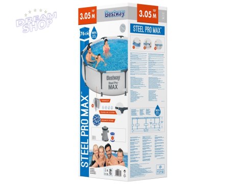 Bestway Basen STELAŻOWY 4678L 305x76cm 8w1 56408 Bestway Basen STELAŻOWY 4678L 305x76cm 8w1 56408
