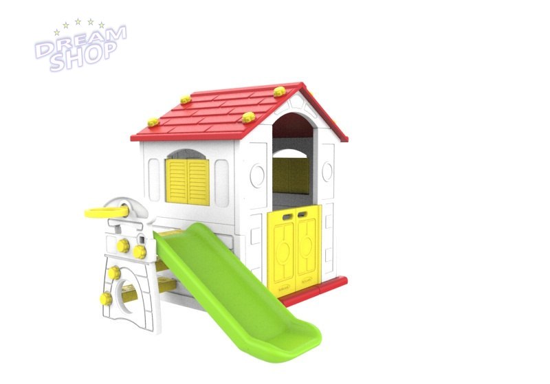 Domek Zjezdzalnia 3w1 Czerwony Dach Domek Zjezdzalnia 3w1 Czerwony Dach