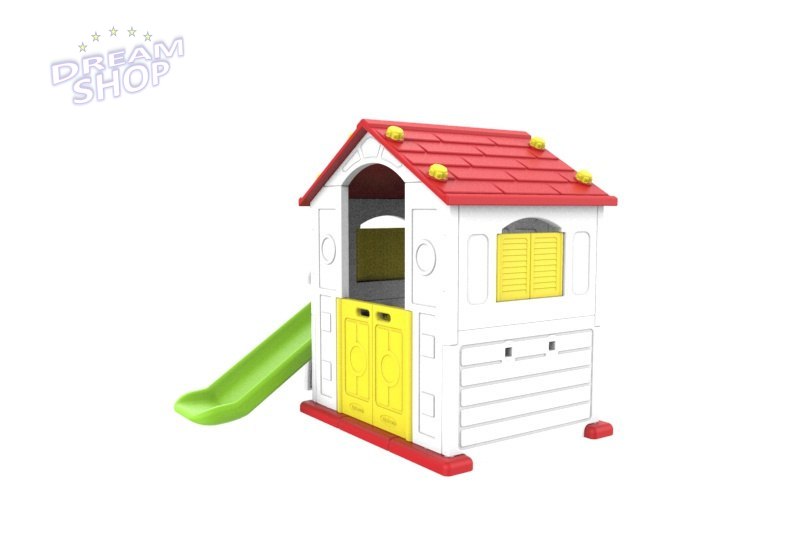 Domek Zjezdzalnia 3w1 Czerwony Dach Domek Zjezdzalnia 3w1 Czerwony Dach