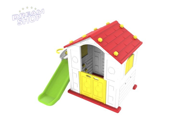 Domek Zjezdzalnia 3w1 Czerwony Dach Domek Zjezdzalnia 3w1 Czerwony Dach