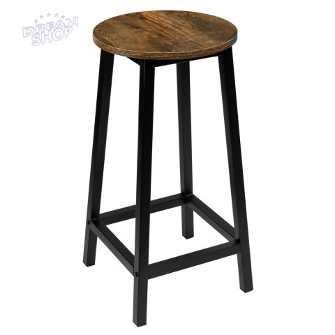Hoker krzesło barowe metalowe okrągły FLINT RUSTIC loft Hoker krzesło barowe metalowe okrągły FLINT RUSTIC loft