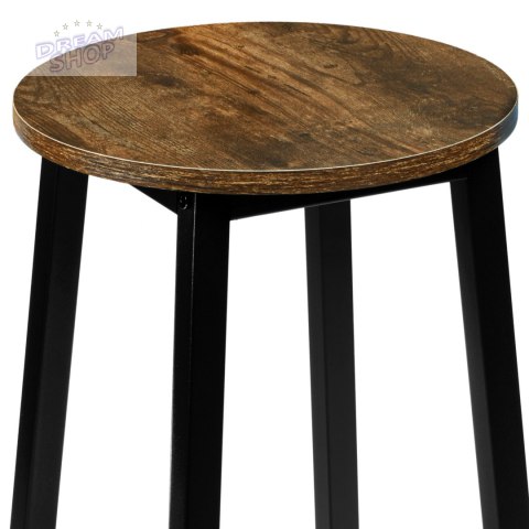 Hoker krzesło barowe metalowe okrągły FLINT RUSTIC loft Hoker krzesło barowe metalowe okrągły FLINT RUSTIC loft
