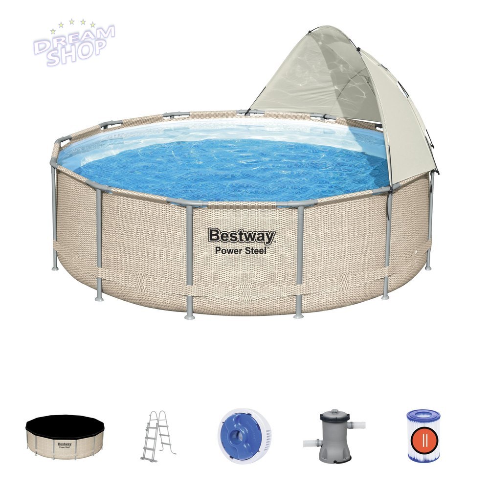 Basen stelażowy ogrodowy 396 x 107 cm Bestway 5614V Basen stelażowy ogrodowy 396 x 107 cm Bestway 5614V