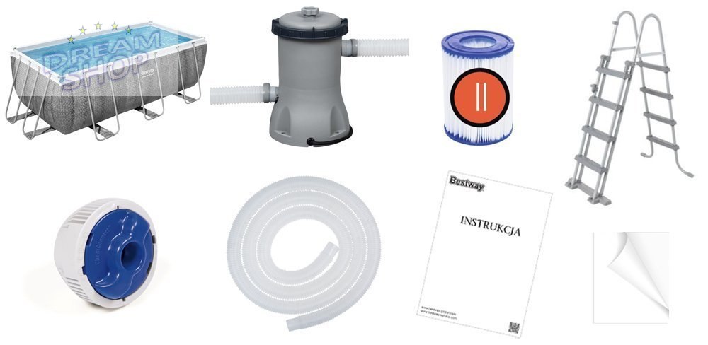Bestway Basen stelaż 412x201x122 rattan 10w1 56722 Bestway Basen stelaż 412x201x122 rattan 10w1 56722