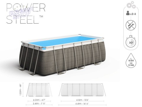 Bestway Basen stelaż 412x201x122 marmur 8w1 56722 Bestway Basen stelaż 412x201x122 marmur 8w1 56722