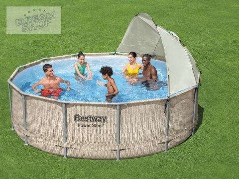 Bestway basen stelażowy 396x107cm daszek 5614V Bestway basen stelażowy 396x107cm daszek 5614V