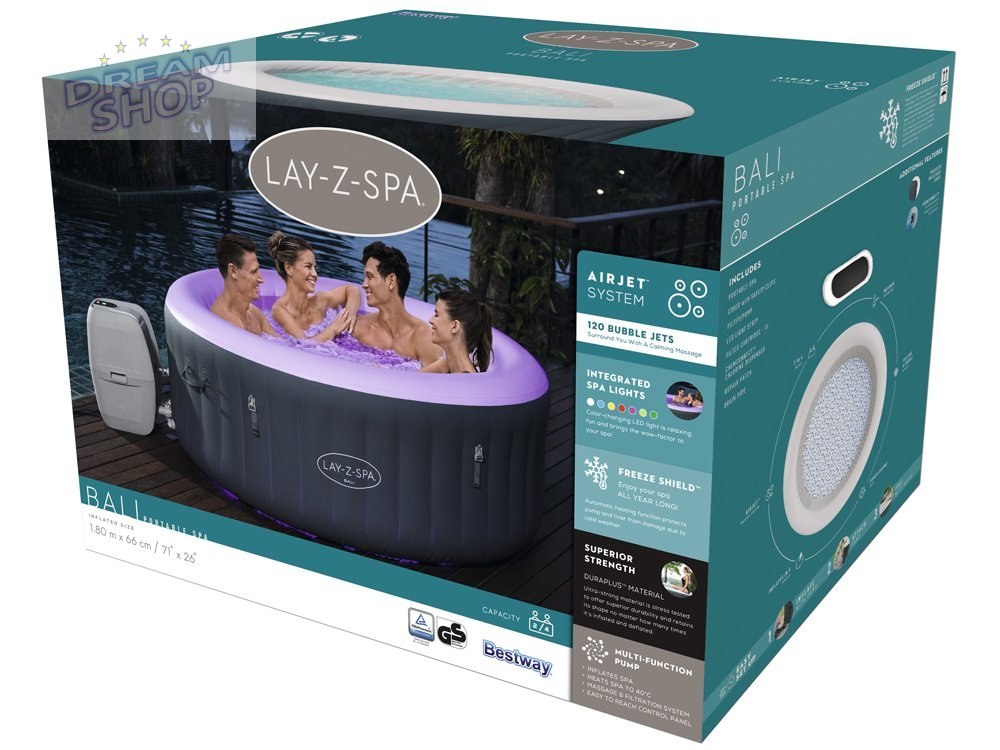 Dmuchane SPA Jacuzzi 4 osobowe 180 cm x 66 cm Bestway 60009 Dmuchane SPA Jacuzzi 4 osobowe 180 cm x 66 cm Bestway 60009