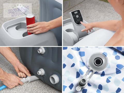 Dmuchane SPA Jacuzzi 4 osobowe 180 cm x 66 cm Bestway 60009 Dmuchane SPA Jacuzzi 4 osobowe 180 cm x 66 cm Bestway 60009