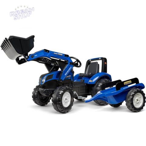 FALK Traktor New Holland na pedały z przyczepą i łyżką od 3 lat FALK Traktor New Holland na pedały z przyczepą i łyżką od 3 lat