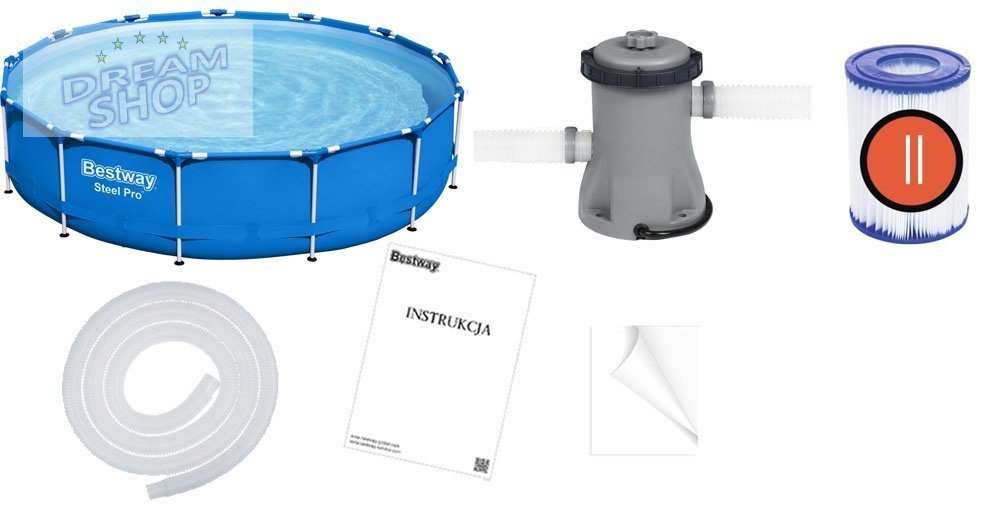 Bestway Basen stelażowy 396x84cm 8w1 5612E Bestway Basen stelażowy 396x84cm 8w1 5612E