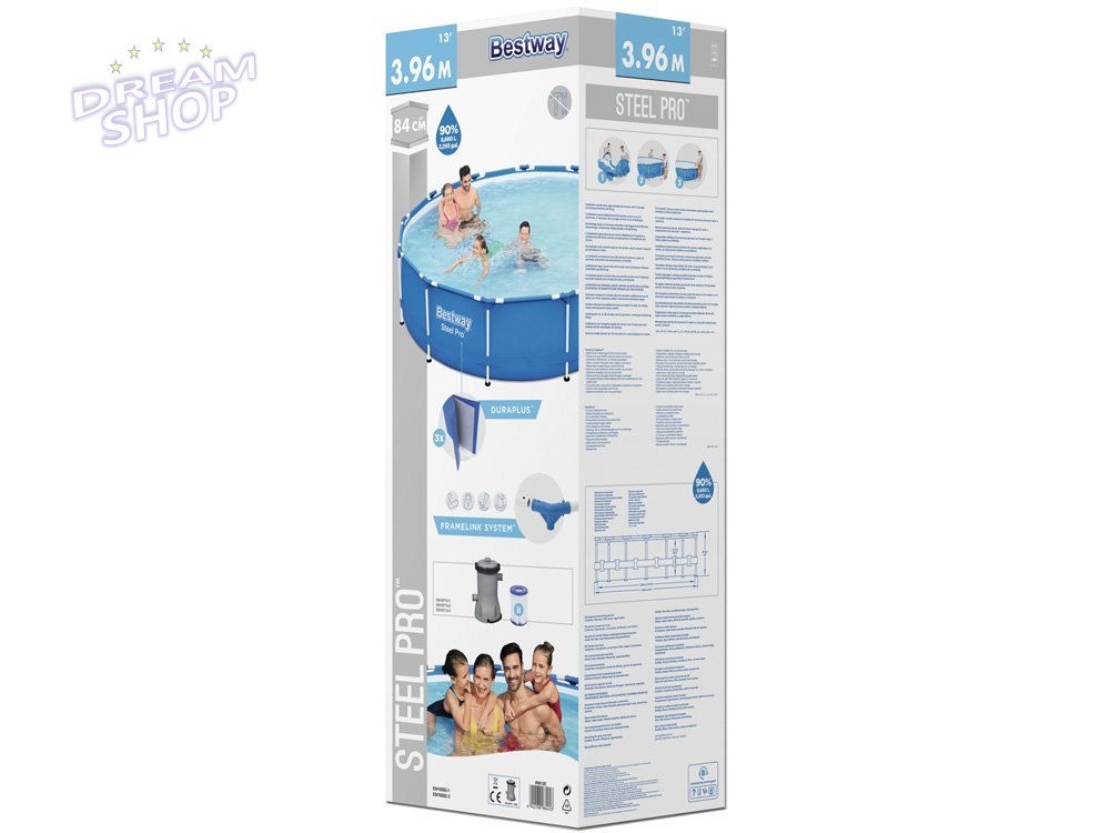Bestway Basen stelażowy 396x84cm 8w1 5612E Bestway Basen stelażowy 396x84cm 8w1 5612E