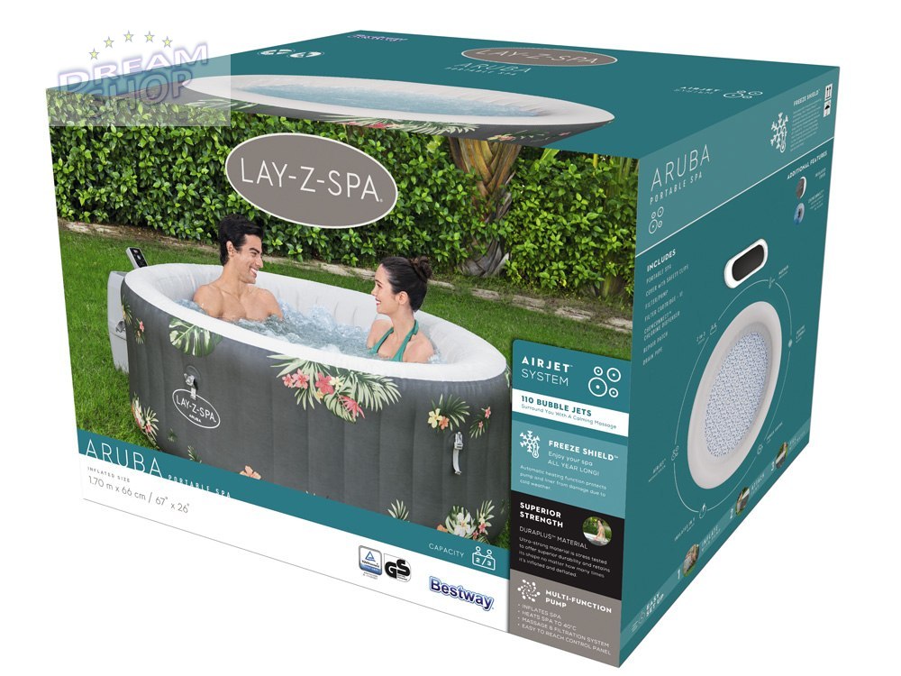 Dmuchane Spa Jacuzzi 3 Osobowe 170 x 66cm Bestway 60061 Dmuchane Spa Jacuzzi 3 Osobowe 170 x 66cm Bestway 60061