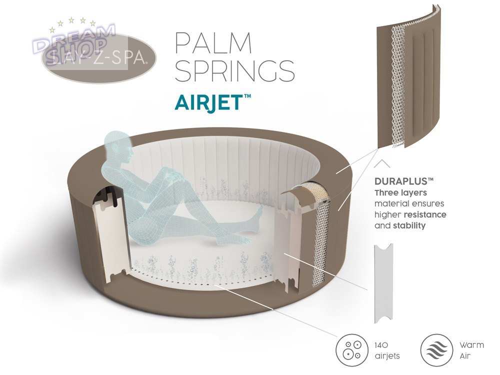 Bestway Lay-Z-Spa Palm Springs jacuzzi 4-6os 60017 Bestway Lay-Z-Spa Palm Springs jacuzzi 4-6os 60017
