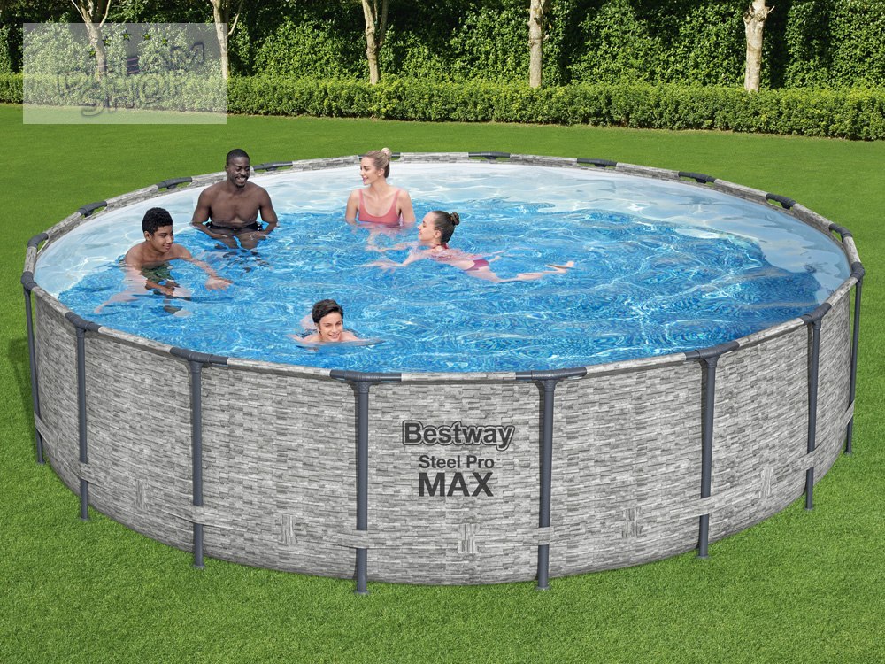 Bestway basen stelażowy 549x122cm 8w1 kamień 5618Y Bestway basen stelażowy 549x122cm 8w1 kamień 5618Y