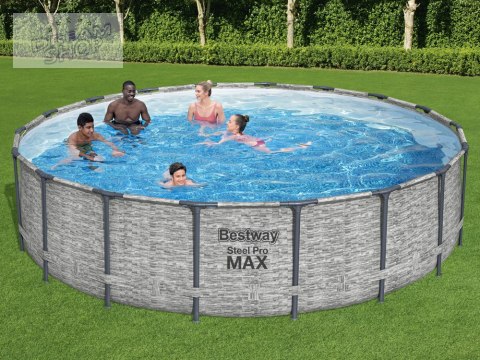 Bestway basen stelażowy 549x122cm 8w1 kamień 5618Y Bestway basen stelażowy 549x122cm 8w1 kamień 5618Y