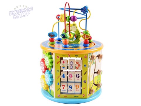 Drewniana kostka edukacyjna sorter 8w1 ZA4117