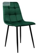 Krzesło aksamitne DENVER velvet Ciemno-Zielone