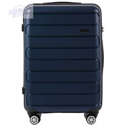 DQ181-03, Duża walizka podróżna Wings M, Blue- POLIPROPYLEN