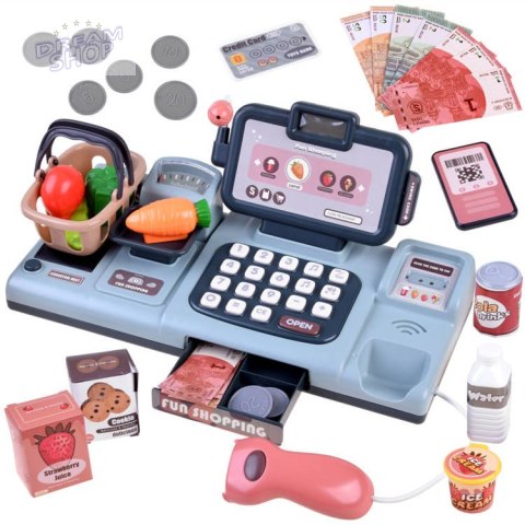 Kasa fiskalna dla dzieci skaner waga smartfon koszyk zabawa w sklep ZA4147 Kasa fiskalna dla dzieci skaner waga smartfon koszyk zabawa w sklep ZA4147