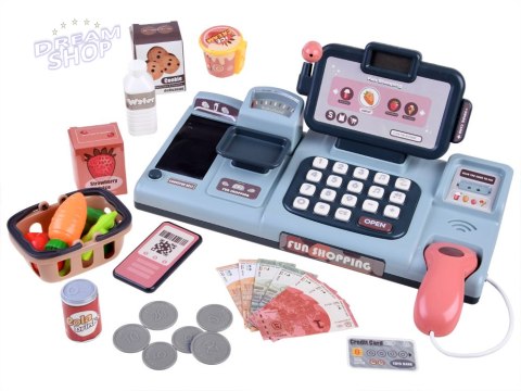 Kasa fiskalna dla dzieci skaner waga smartfon koszyk zabawa w sklep ZA4147 Kasa fiskalna dla dzieci skaner waga smartfon koszyk zabawa w sklep ZA4147