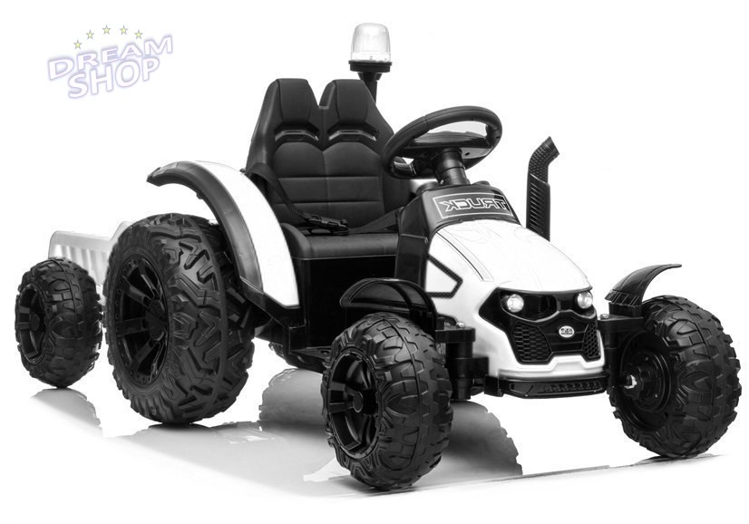 Traktor na akumulator z Przyczepą HZB-200 Biały Traktor na akumulator z Przyczepą HZB-200 Biały
