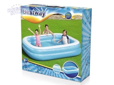 Basen dmuchany rodzinny 262 x 175 x 51 cm Bestway 54006 Basen dmuchany rodzinny 262 x 175 x 51 cm Bestway 54006