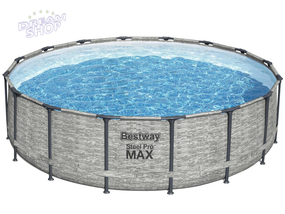 Bestway Basen stelażowy 488x122 kamień 10w1 5619E Bestway Basen stelażowy 488x122 kamień 10w1 5619E