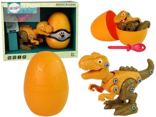 Zestaw Dinozaur Tyranozaur Rex z Jajkiem DIY Śrubokręt Pomarańczowy