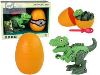 Zestaw Dinozaur Tyranozaur Rex z Jajkiem DIY Śrubokręt Zielony