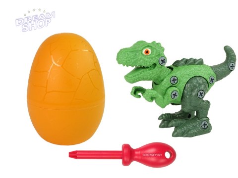 Zestaw Dinozaur Tyranozaur Rex z Jajkiem DIY Śrubokręt Zielony Zestaw Dinozaur Tyranozaur Rex z Jajkiem DIY Śrubokręt Zielony