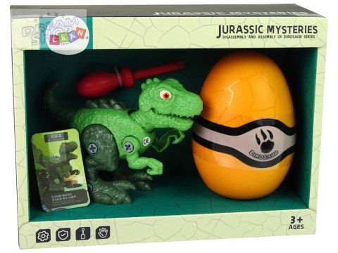 Zestaw Dinozaur Tyranozaur Rex z Jajkiem DIY Śrubokręt Zielony Zestaw Dinozaur Tyranozaur Rex z Jajkiem DIY Śrubokręt Zielony