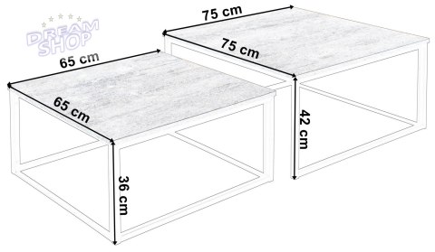 Zestaw stolików loftowych VELEN loft Zestaw stolików loftowych VELEN loft