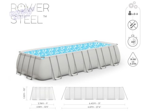 Bestway basen Stelażowy 640x274x132cm 11w1 5612B Bestway basen Stelażowy 640x274x132cm 11w1 5612B