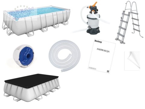 Bestway Basen STELAŻOWY 488x244x122cm 9w1 56671 Bestway Basen STELAŻOWY 488x244x122cm 9w1 56671