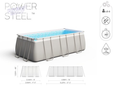 Bestway Basen STELAŻOWY 488x244x122cm 9w1 56671 Bestway Basen STELAŻOWY 488x244x122cm 9w1 56671