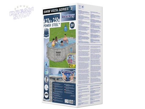 Bestway Basen stelażowy 427x250x100 11w1 56714 Bestway Basen stelażowy 427x250x100 11w1 56714