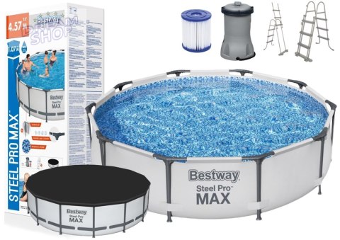 Basen Ogrodowy Stelażowy 457 cm x 107 cm Bestway 56488 Basen Ogrodowy Stelażowy 457 cm x 107 cm Bestway 56488