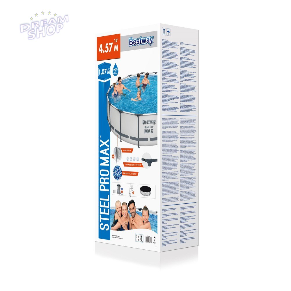 Basen Ogrodowy Stelażowy 457 cm x 107 cm Bestway 56488 Basen Ogrodowy Stelażowy 457 cm x 107 cm Bestway 56488