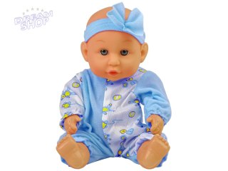 Lalka Bobas Niebieska Nocnik Siusia Pije Kokardka 24 cm