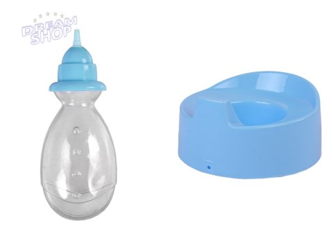 Lalka Bobas Niebieska Nocnik Siusia Pije Kokardka 24 cm Lalka Bobas Niebieska Nocnik Siusia Pije Kokardka 24 cm