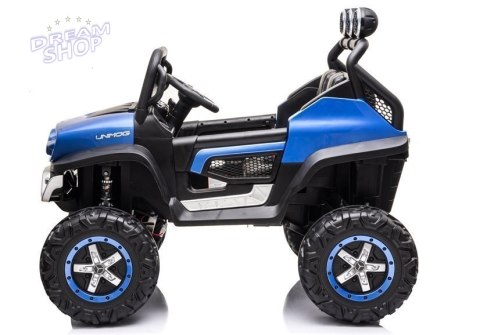 Pojazd na Akumulator Mercedes Unimog S Niebieski Lakier Pojazd na Akumulator Mercedes Unimog S Niebieski Lakier