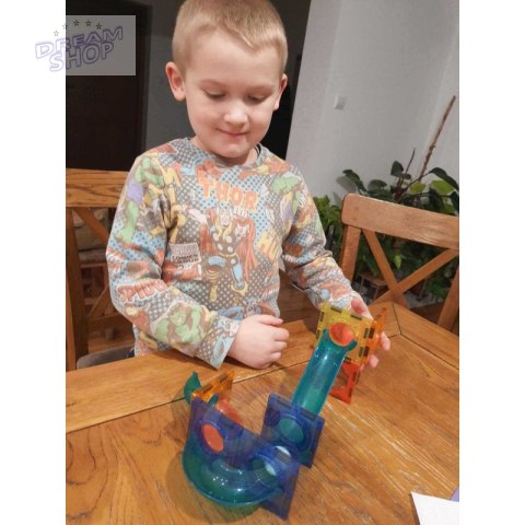 WOOPIE Klocki Magnetyczne Tor Kulkowy Świetlny 49 el.