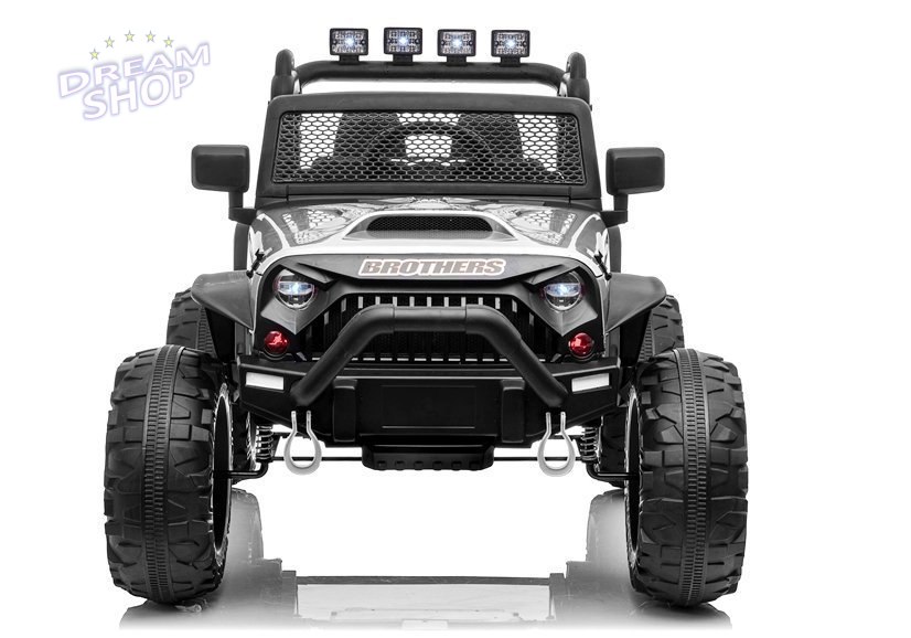 Auto na akumulator Jeep JC666 Srebrny Lakierowany Auto na akumulator Jeep JC666 Srebrny Lakierowany
